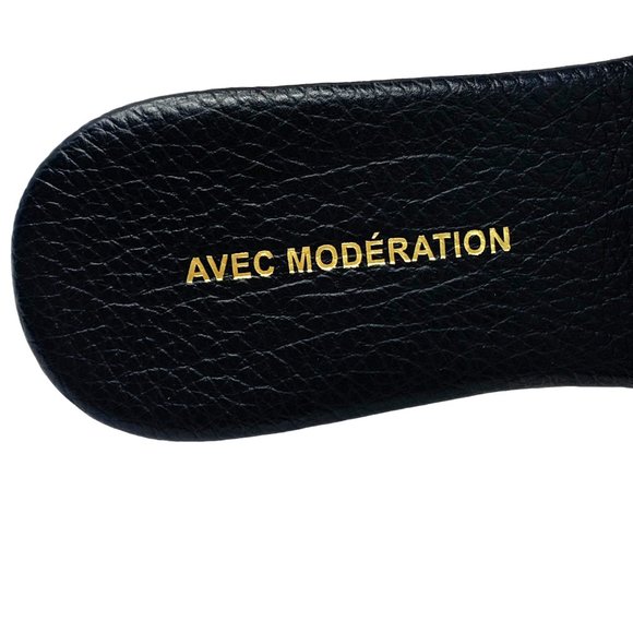 AVEC MODÉRATION Bora Bora Royal Blue Pony Hair Leather Slides - Picture 3 of 11